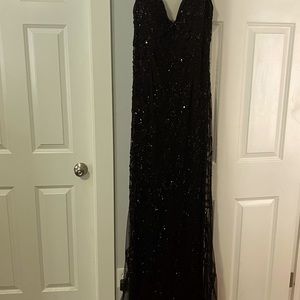 Prom Dress  black sequence size 14
